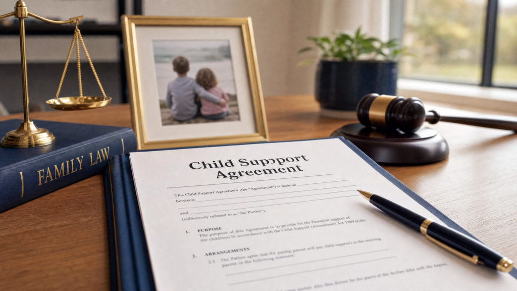 binding child support agremeent